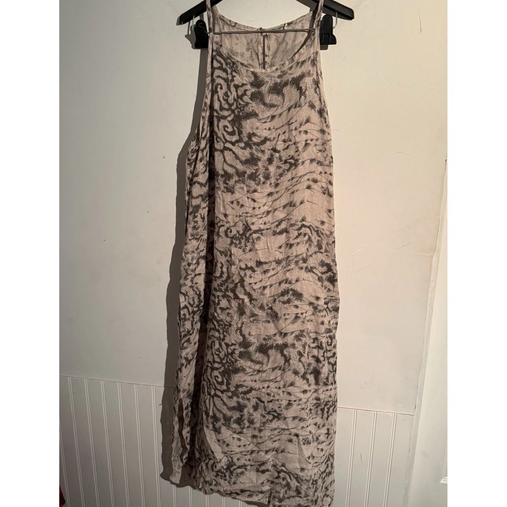 lungo l'arno linen dress Size Small Sundress  Relaxed Coastal Artsy